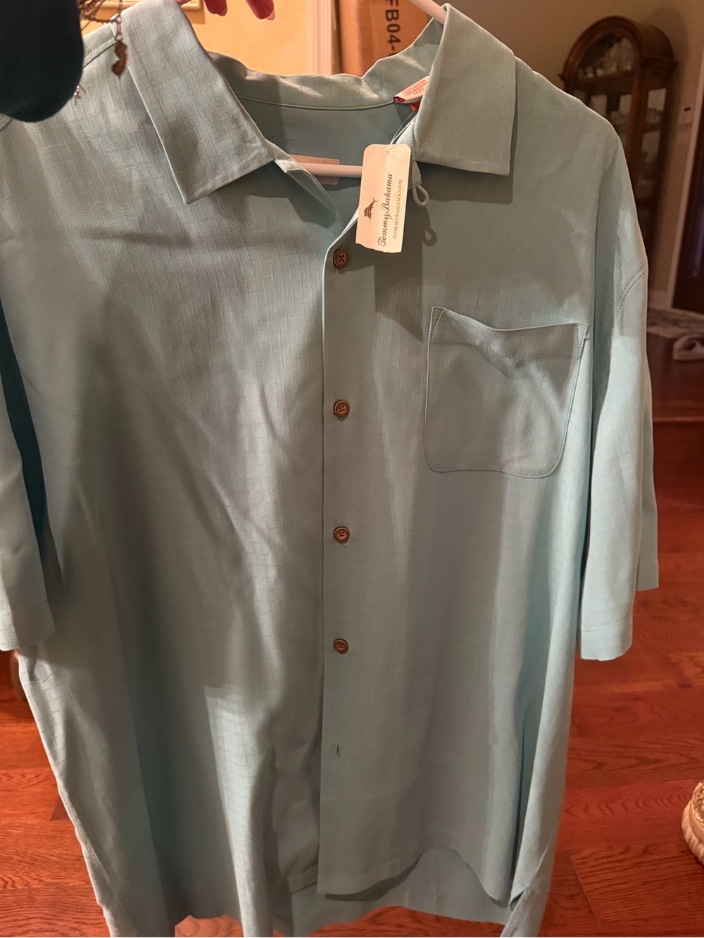 Tommy Bahama Light Blue Short-Sleeve Button-Down Shirt